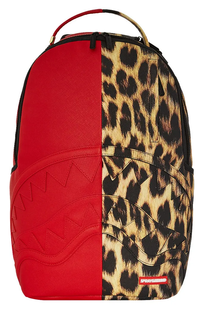 Sprayground Miles Per Hour Split Cheetah In Red