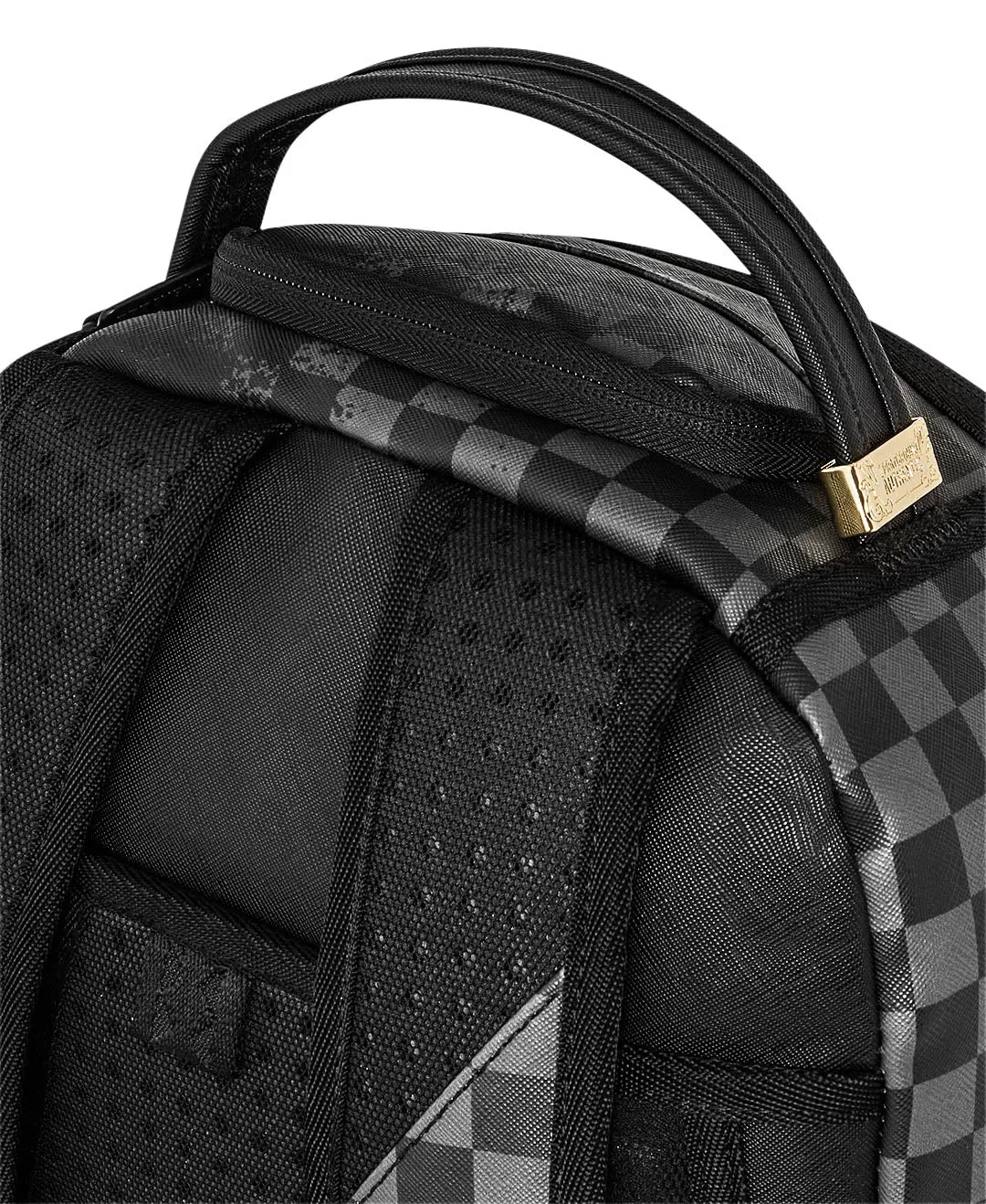 Sprayground Spritz Grey Check DLXSV In Grey Black