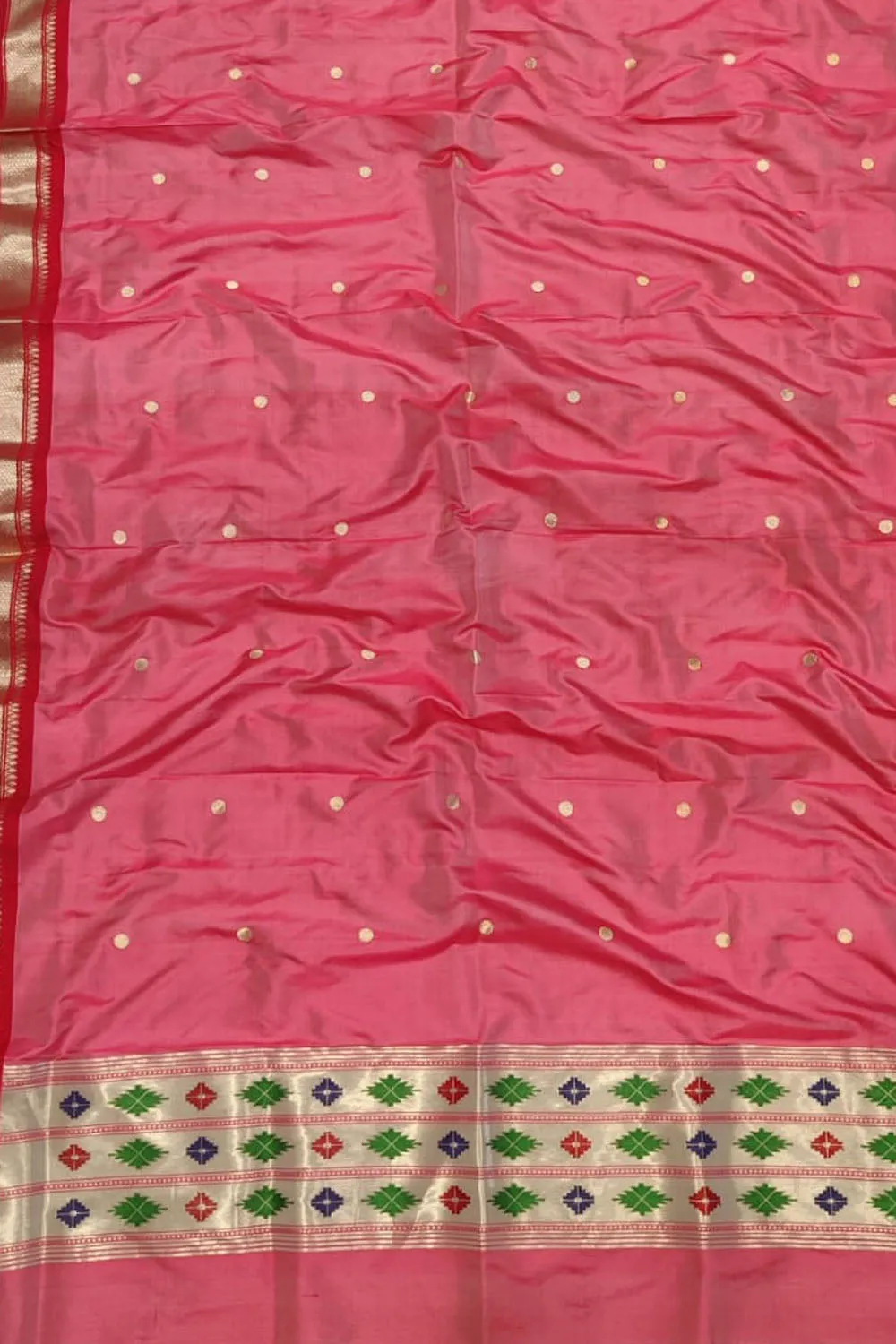 Stunning Red Paithani Silk Dupatta - Pure Elegance for Any Occasion