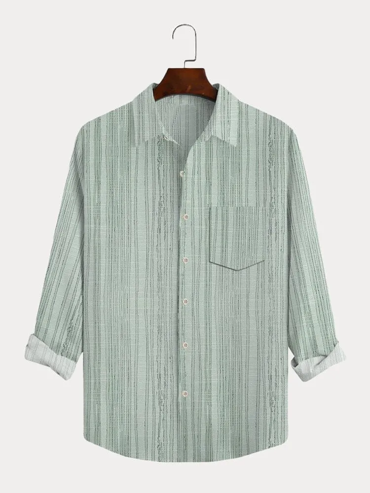 Stylish Art Printed Cotton Linen Shirt