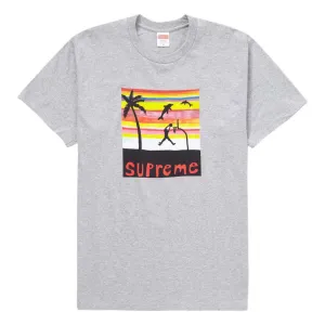 SUPREME DUNK T-SHIRT DARK HEATHER GREY