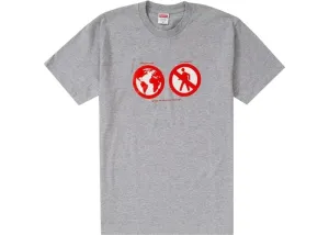 SUPREME SAVE THE PLANET TEE GREY