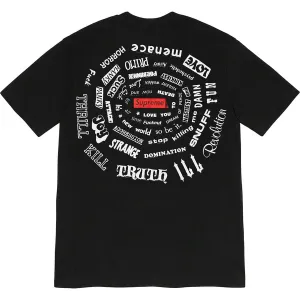 SUPREME SPIRAL TEE SHIRT BLACK