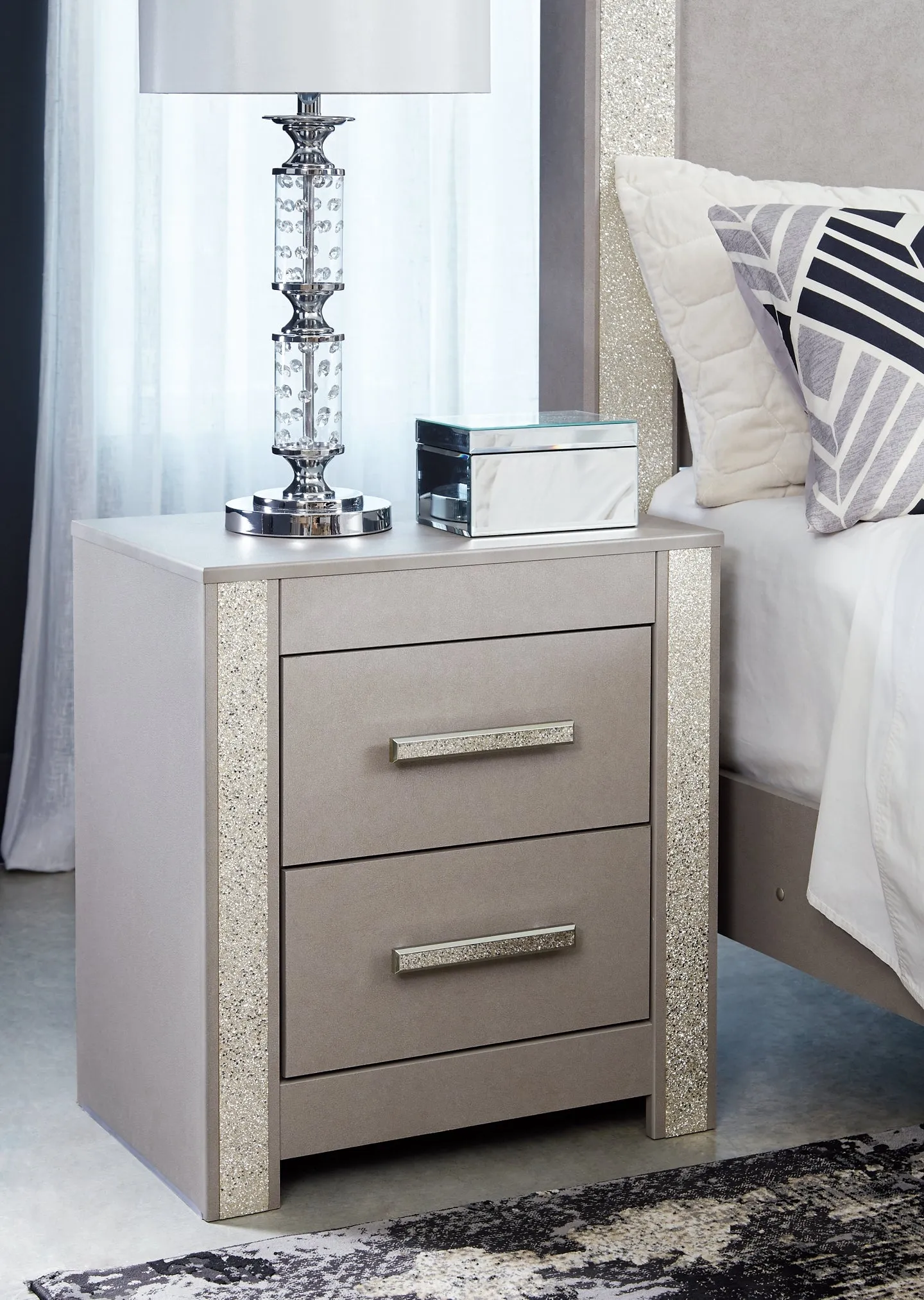 Surancha Two Drawer Night Stand