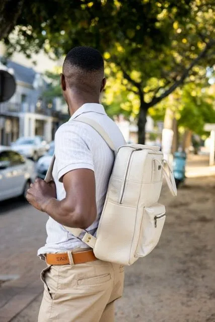 Tan Leather Goods - Charlie Backpack | Cream