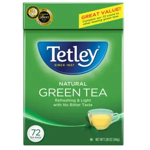 Tetley Natural Green Tea Bags 72 Tea Bags 144g