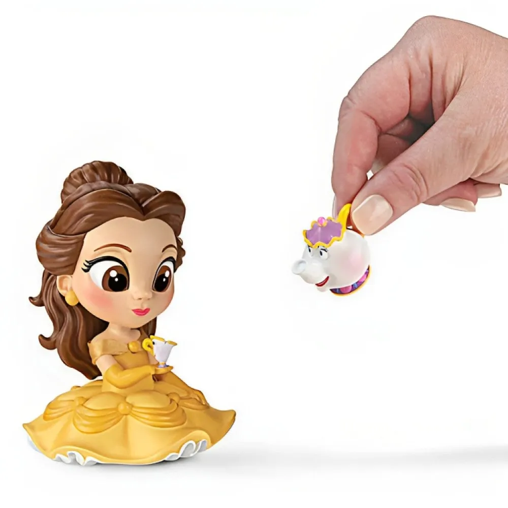 The Ashton-Drake Galleries Disney Princess Timeless Tales Tots Figure Collection Issue #1: Princess Belle Handcrafted & Hand-Painted Resin Figurine with Fabric Accents 4-Inches