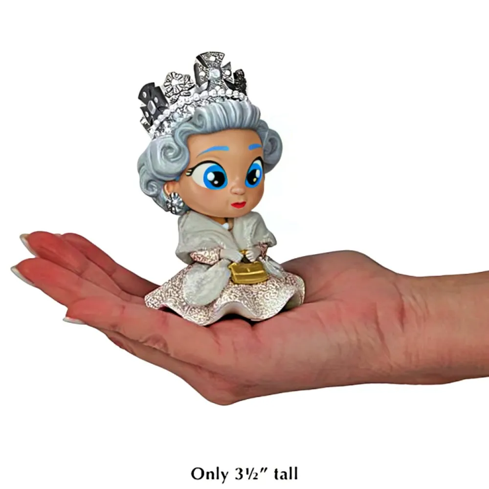 The Ashton-Drake Galleries Queen Elizabeth II and Her Corgi Figurine from Whimsical House of Windsor Tots Collection Issue #1 Handcrafted Hand-Painted Royal Family Collectible with Silver Crown and Shimmering Dress 4-inches