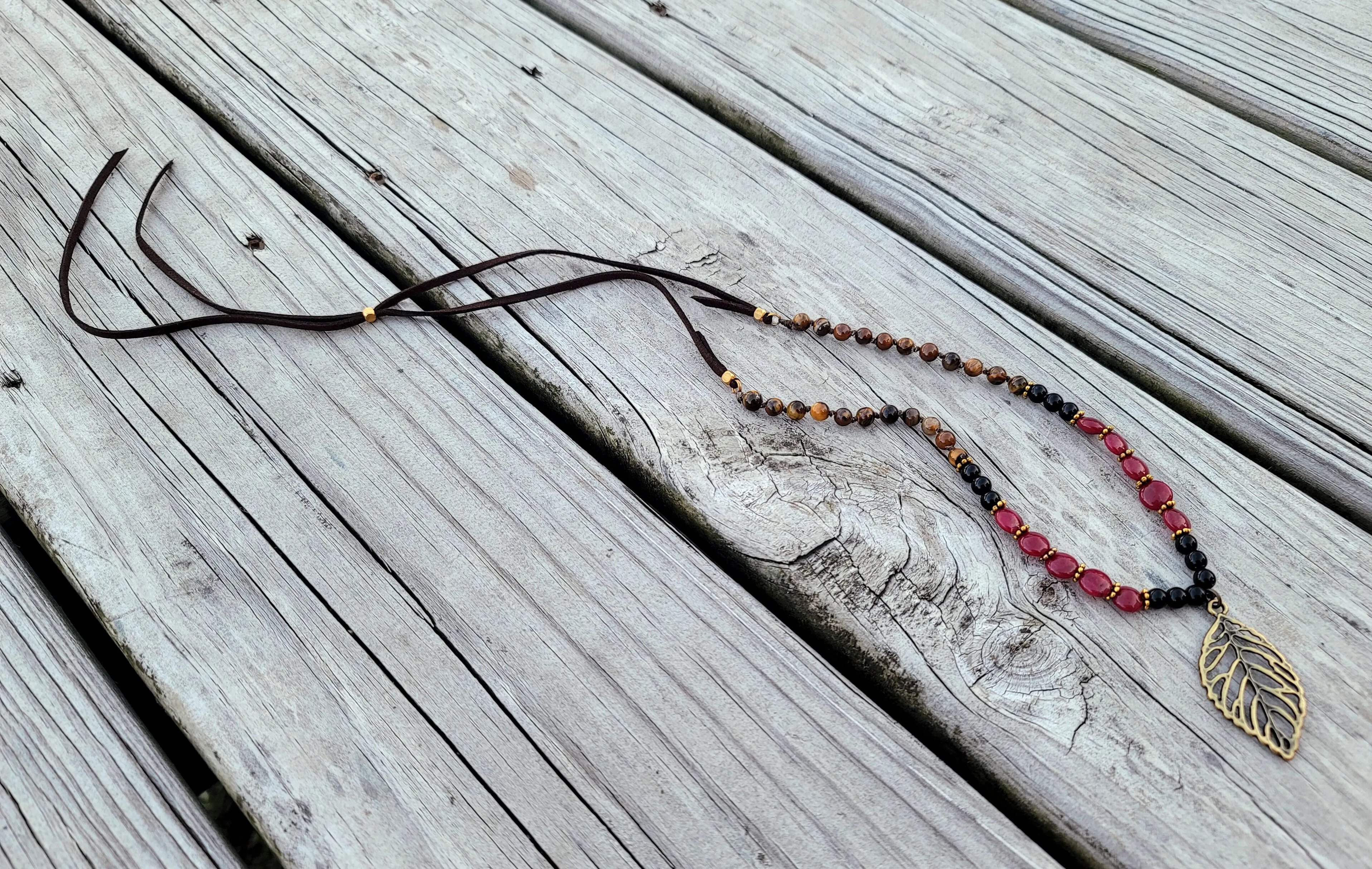 Tiger Eye Corded Necklace