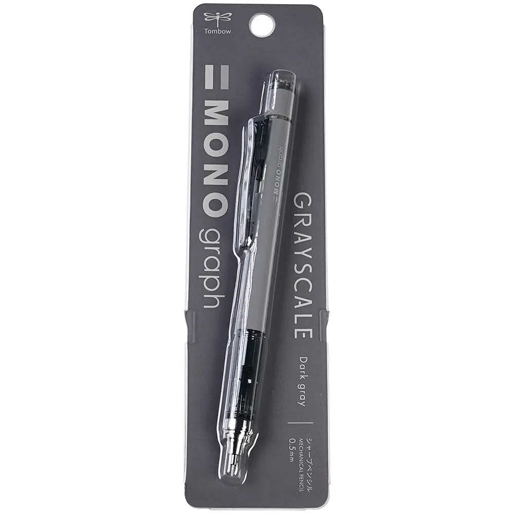 Tombow MONO Limited Edition Gray and Black White Simple Series 0.5mm Mechanical Pencil Eraser HB refill Office Learning Textured Stationery