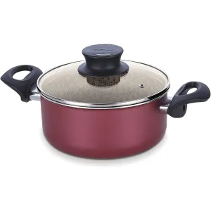 Tramontina Brazil  Paris 26cm Red Aluminum Casserole with Internal PFOA Free Nonstick Coating