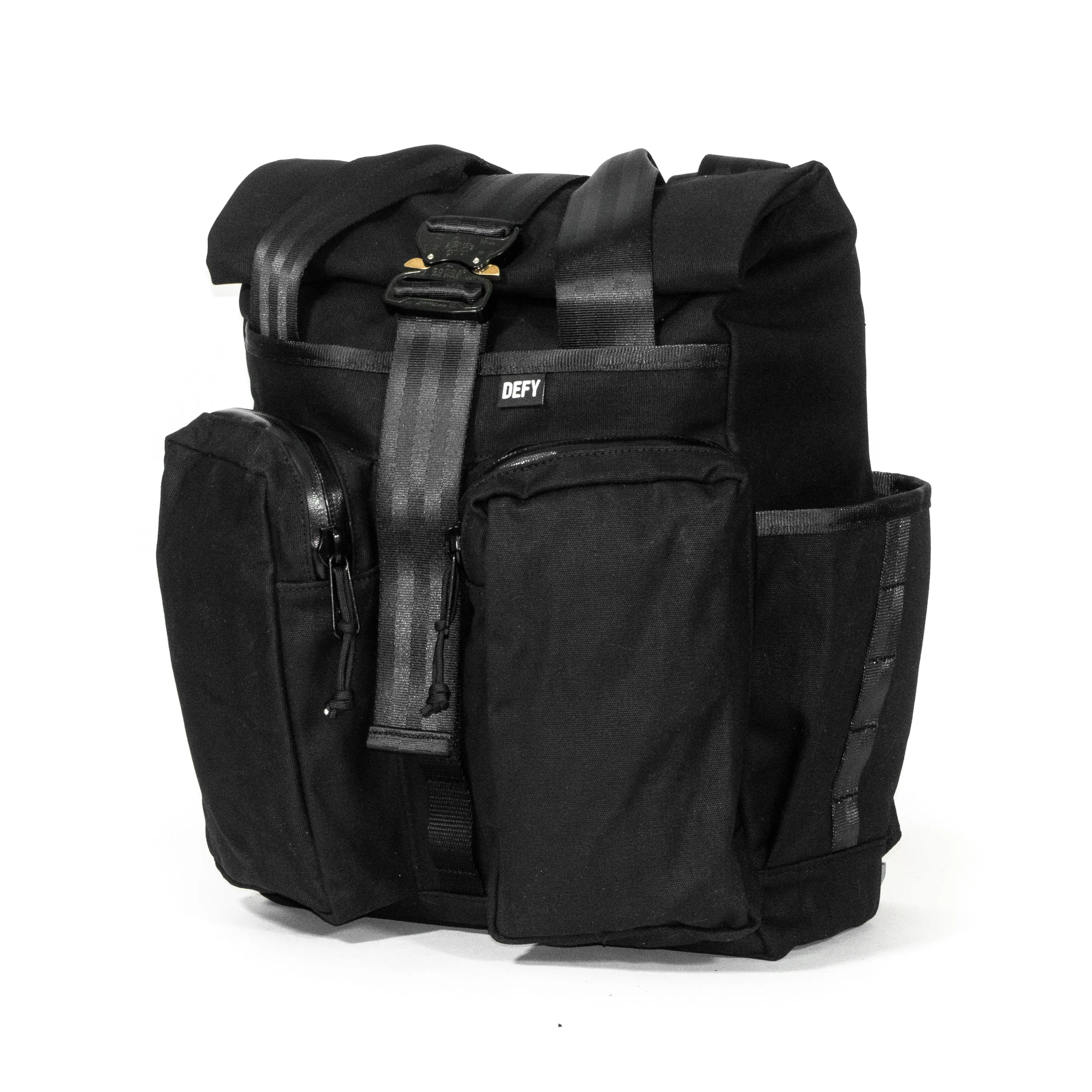 VerBockel 'Day Pack' Roll Top Backpack 2.0 Black TexWax™ Canvas