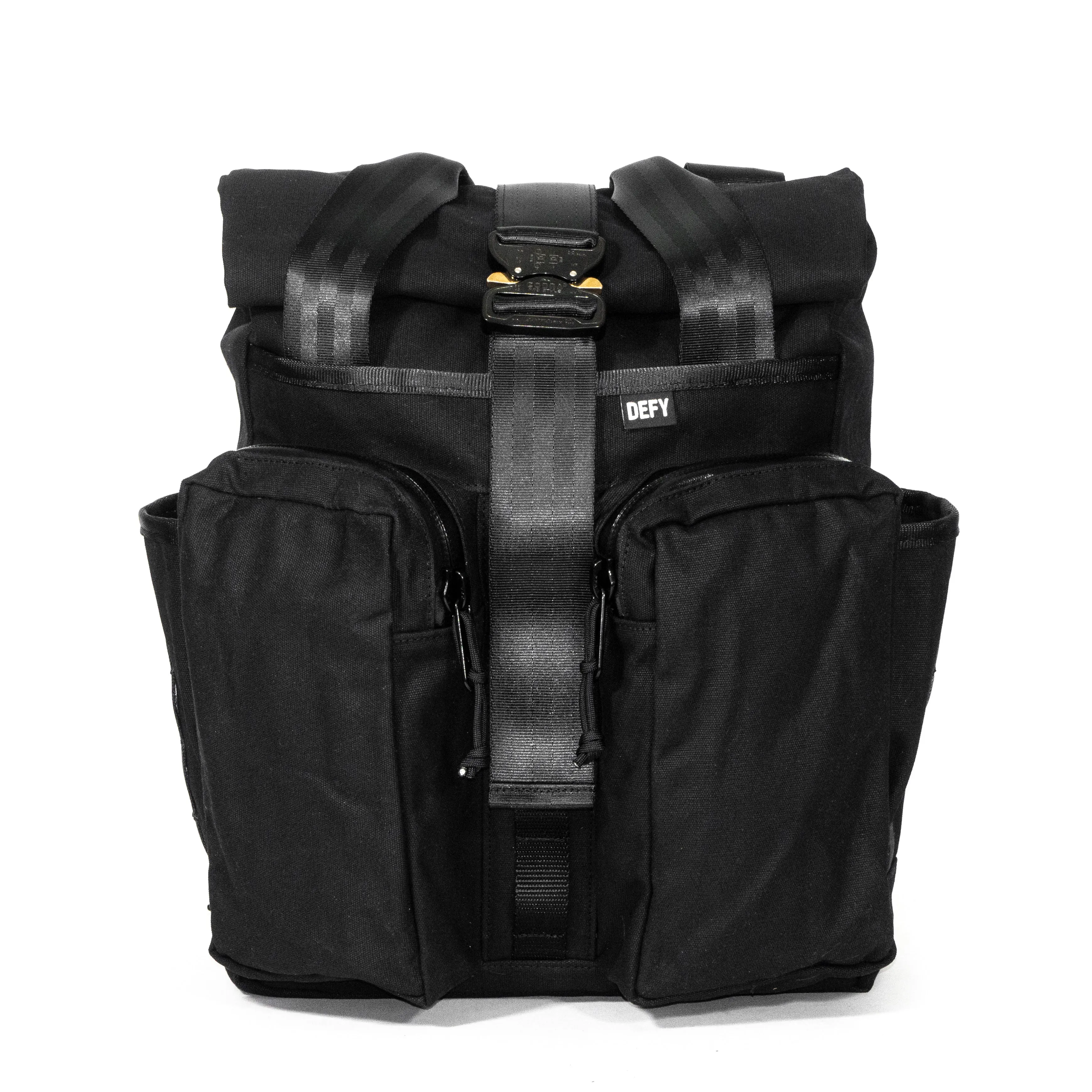 VerBockel 'Day Pack' Roll Top Backpack 2.0 Black TexWax™ Canvas