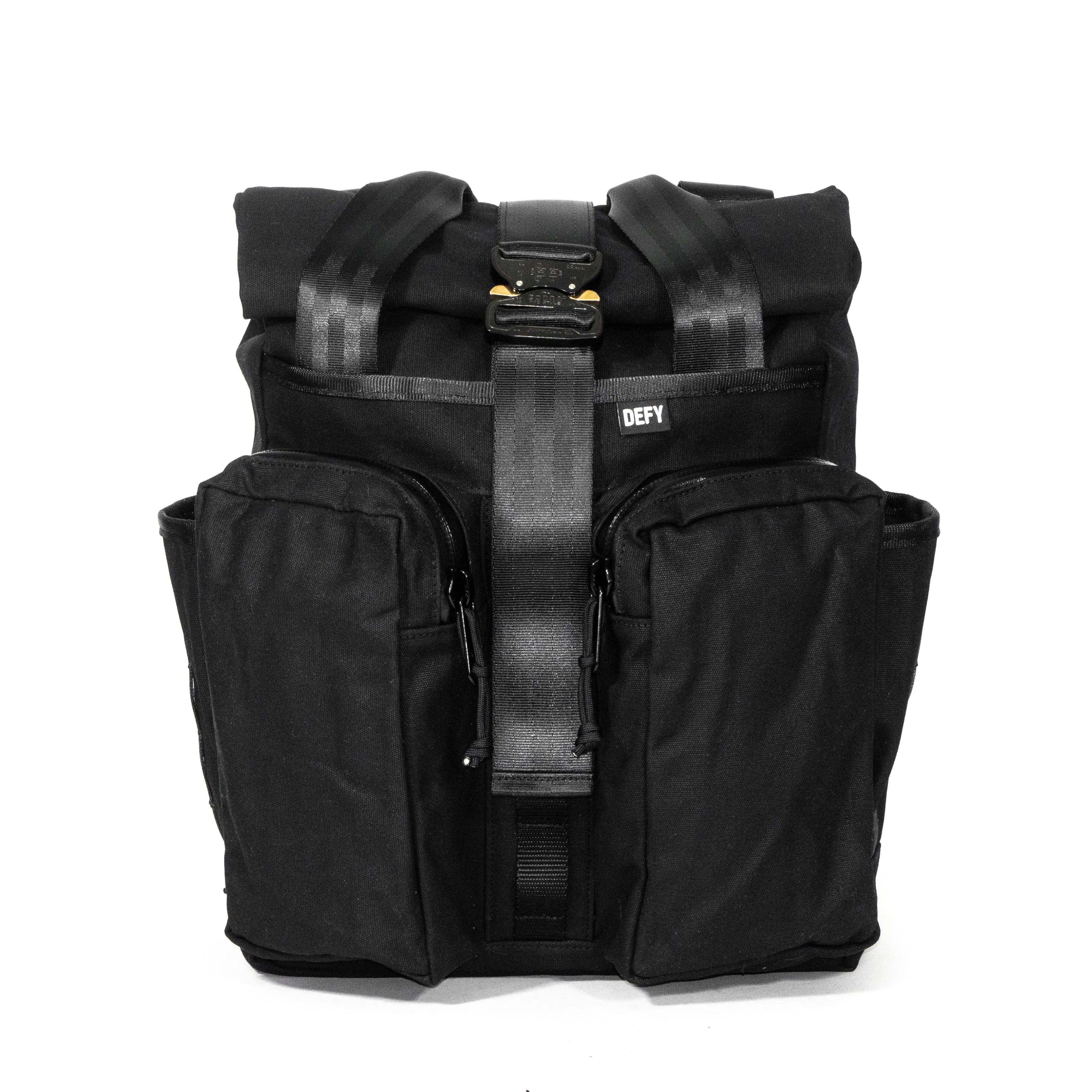 VerBockel 'Day Pack' Roll Top Backpack 2.0 Black TexWax™ Canvas