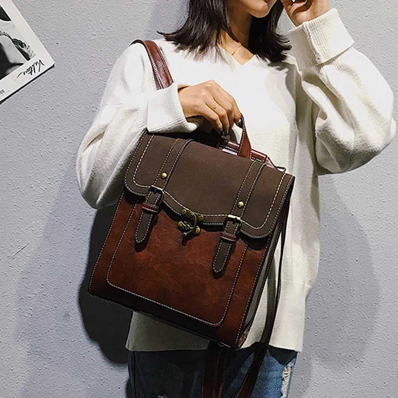 Vintage Preppy Style Women Backpacks