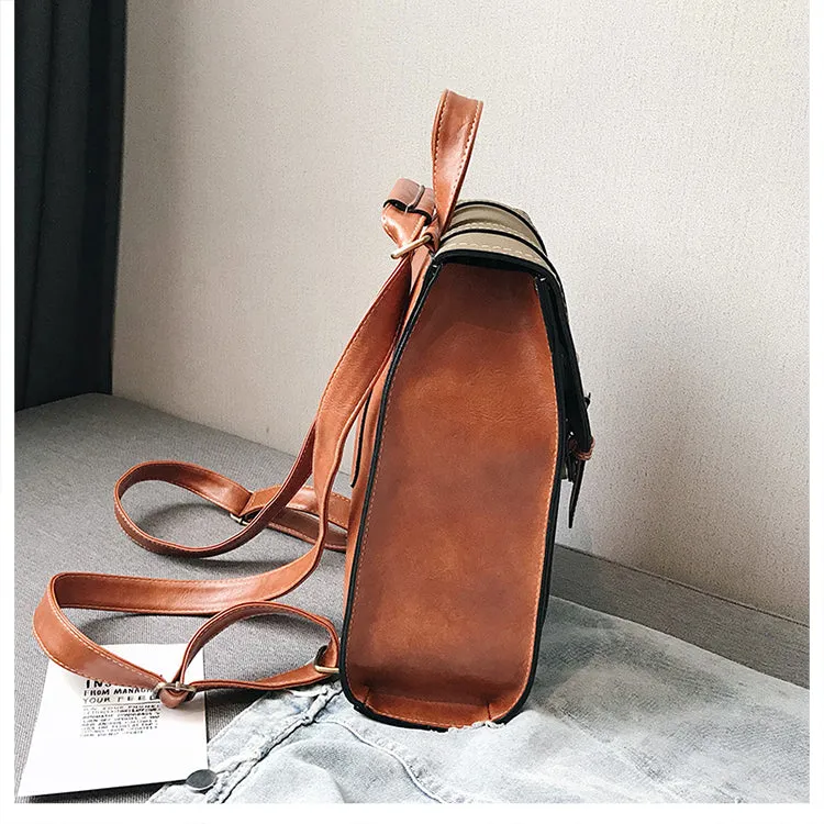 Vintage Preppy Style Women Backpacks