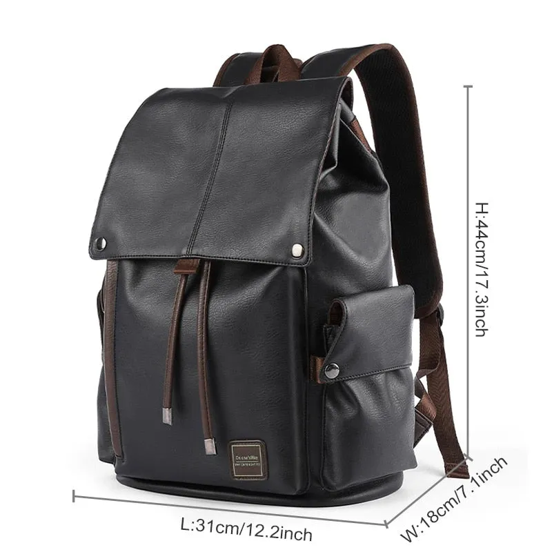 Vintage Travel Laptop Backpack With USB Charging Port