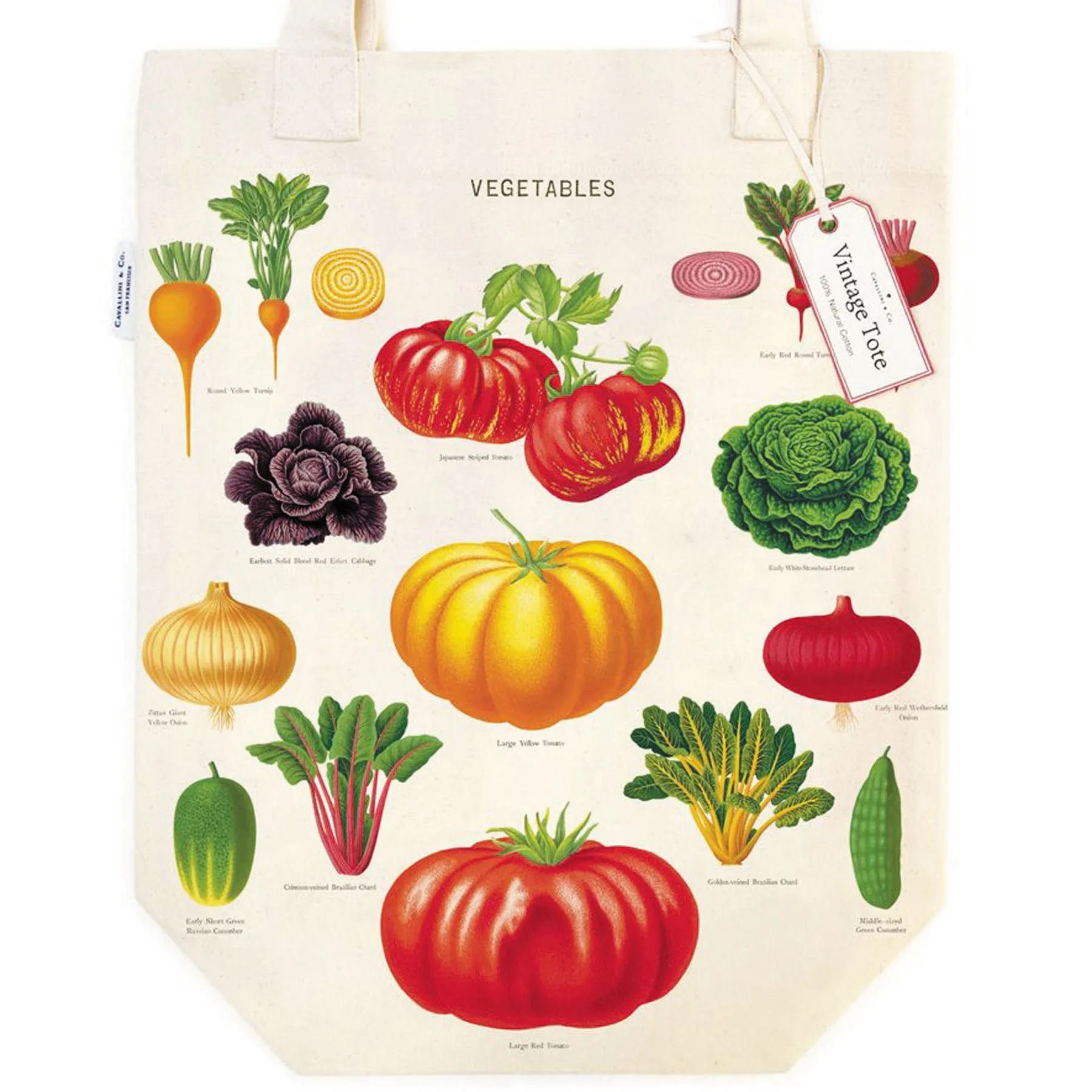 Vintage Vegetable Garden Canvas Tote