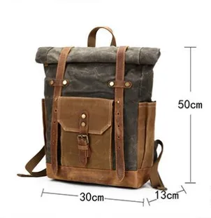 Vintage Waterproof Men's Canvas Backpack C8808