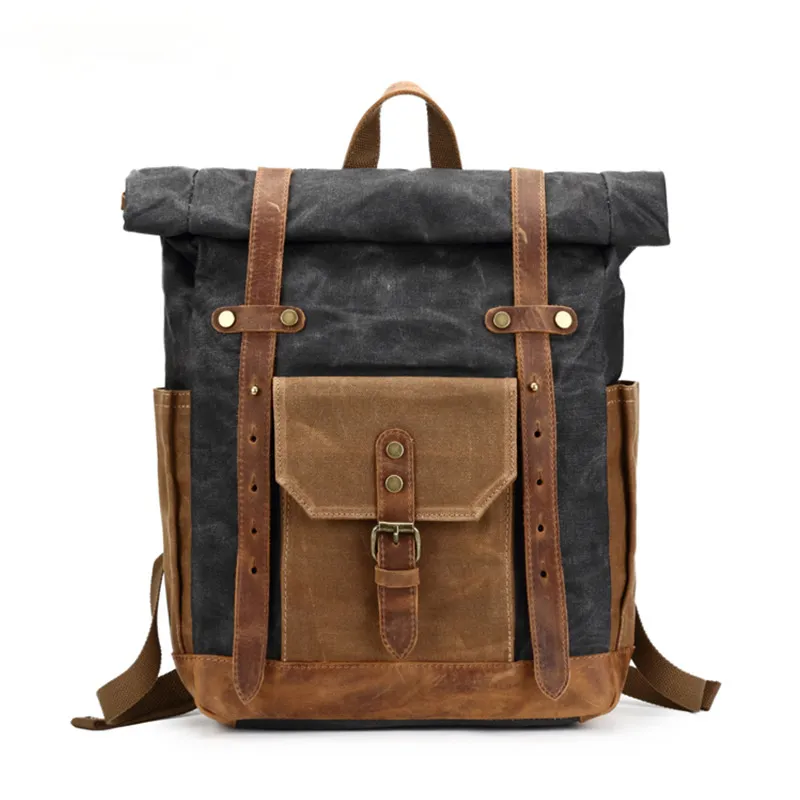 Vintage Waterproof Men's Canvas Backpack C8808