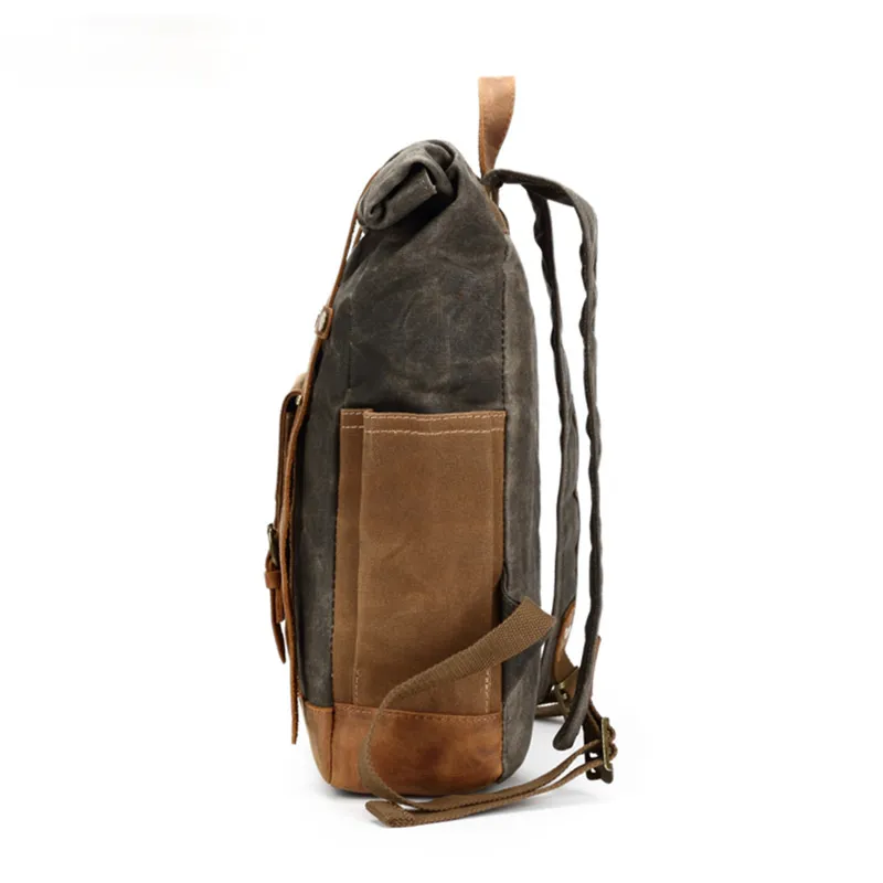 Vintage Waterproof Men's Canvas Backpack C8808