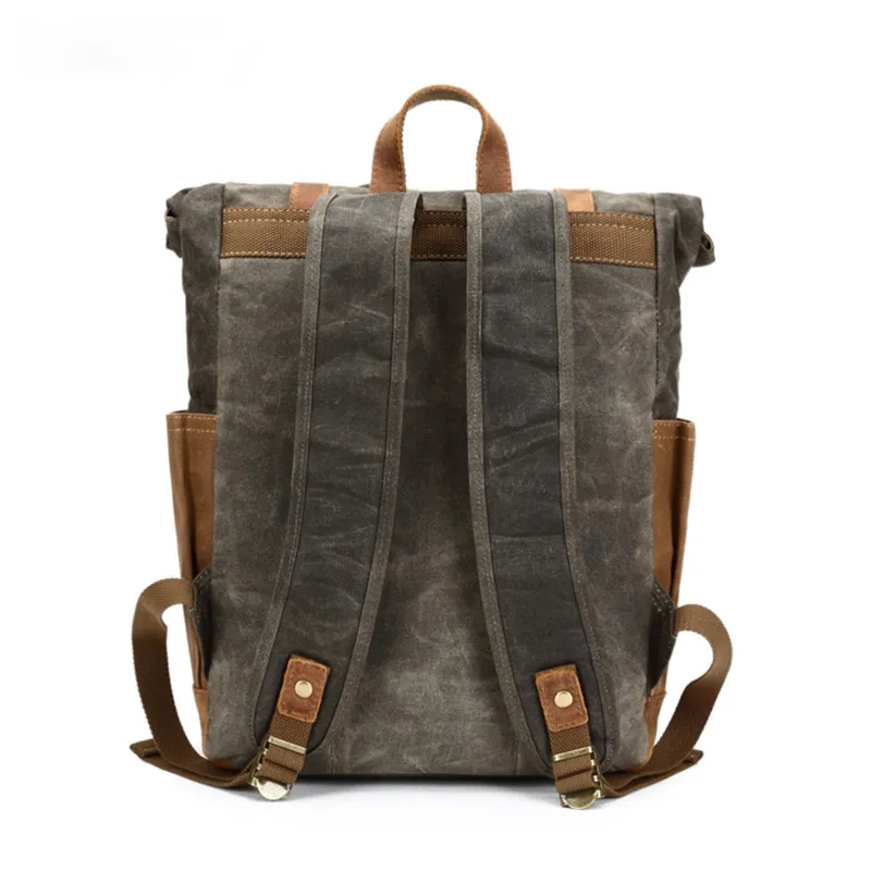 Vintage Waterproof Men's Canvas Backpack C8808