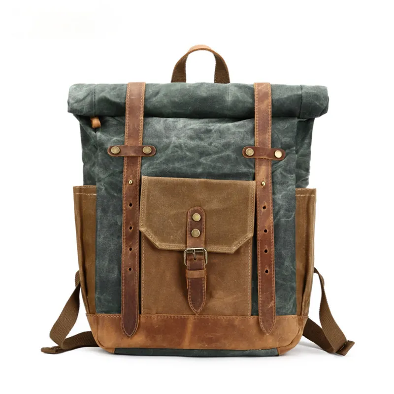 Vintage Waterproof Men's Canvas Backpack C8808