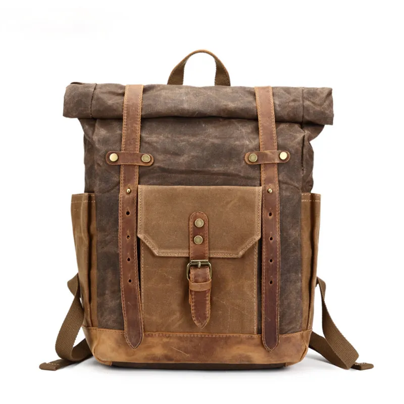 Vintage Waterproof Men's Canvas Backpack C8808