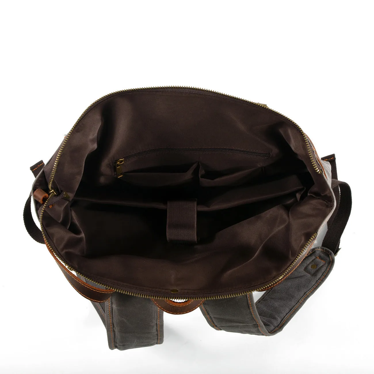 Vintage Waterproof Oil Wax Canvas & Leather Backpack - Durable & Stylish Design