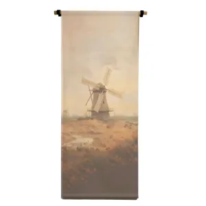 Vintage Windmill Vertical Canvas Scroll