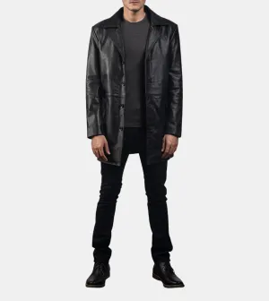 Walt Men's Black Leather Coat