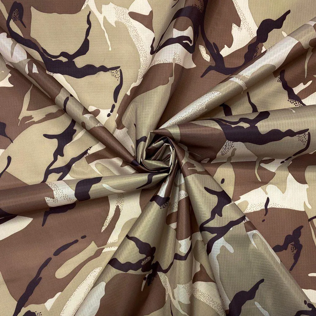 Water Resistant Camouflage Ripstop Fabric