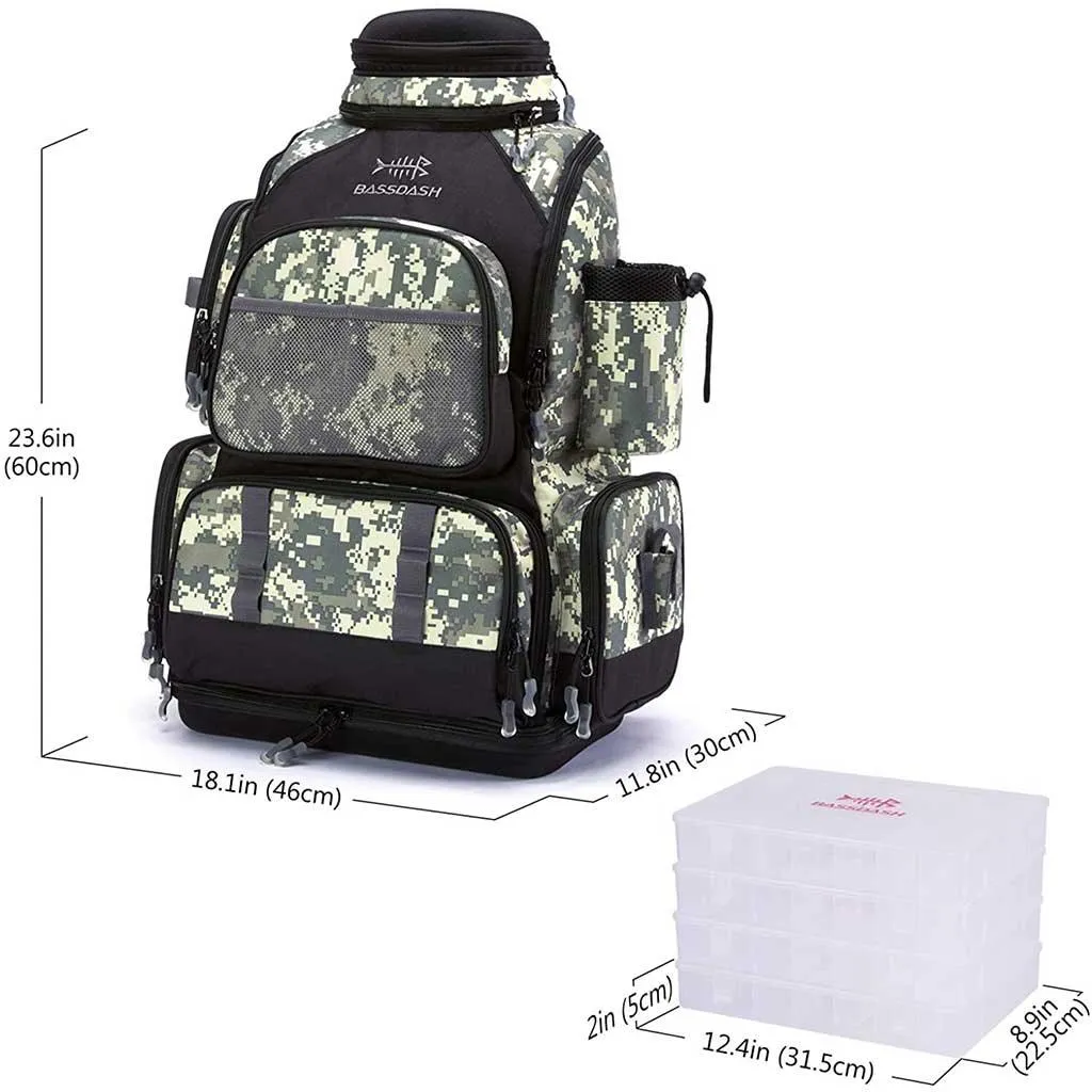 Water Resistant Fishing Tackle Backpack [3670] Tactical Bag