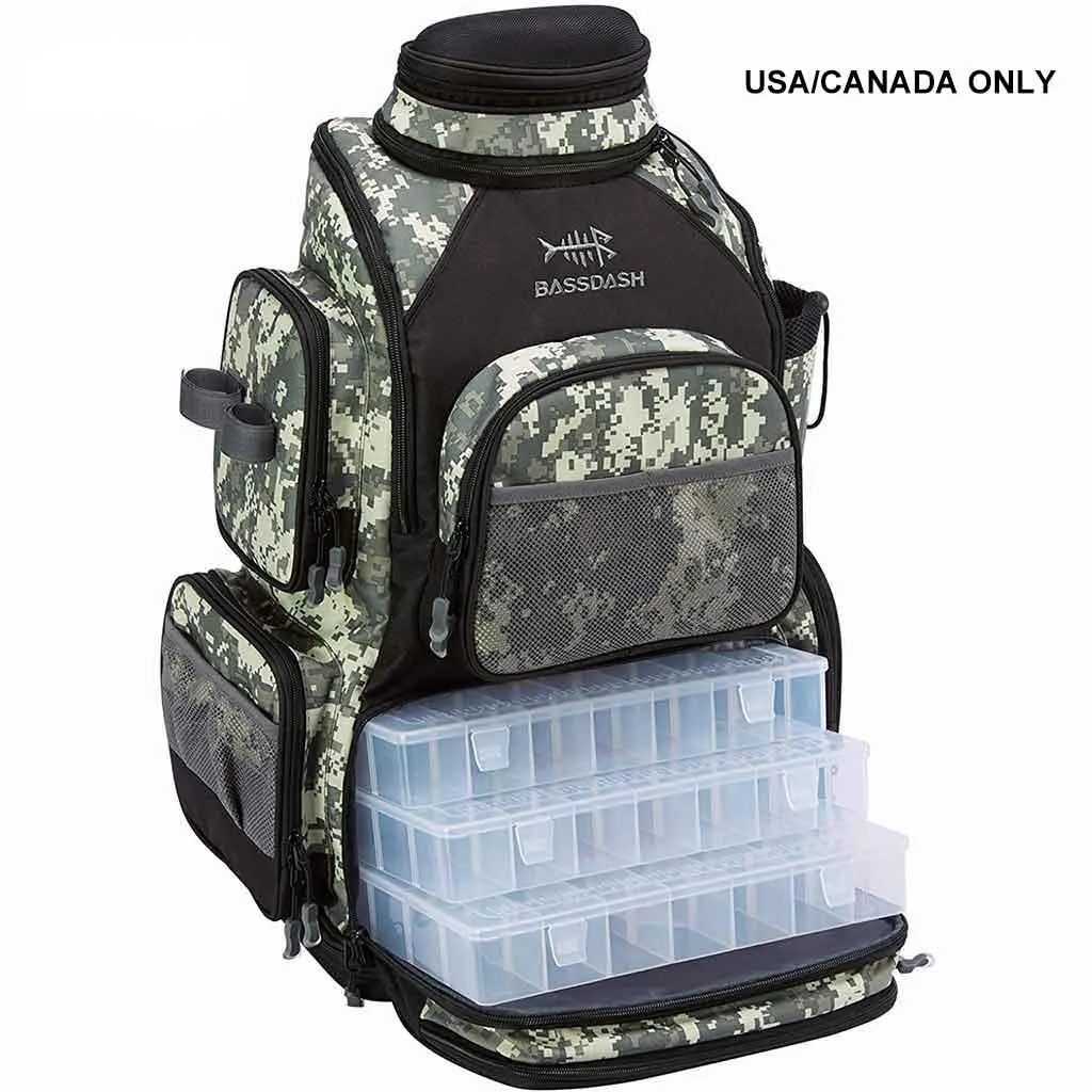 Water Resistant Fishing Tackle Backpack [3670] Tactical Bag