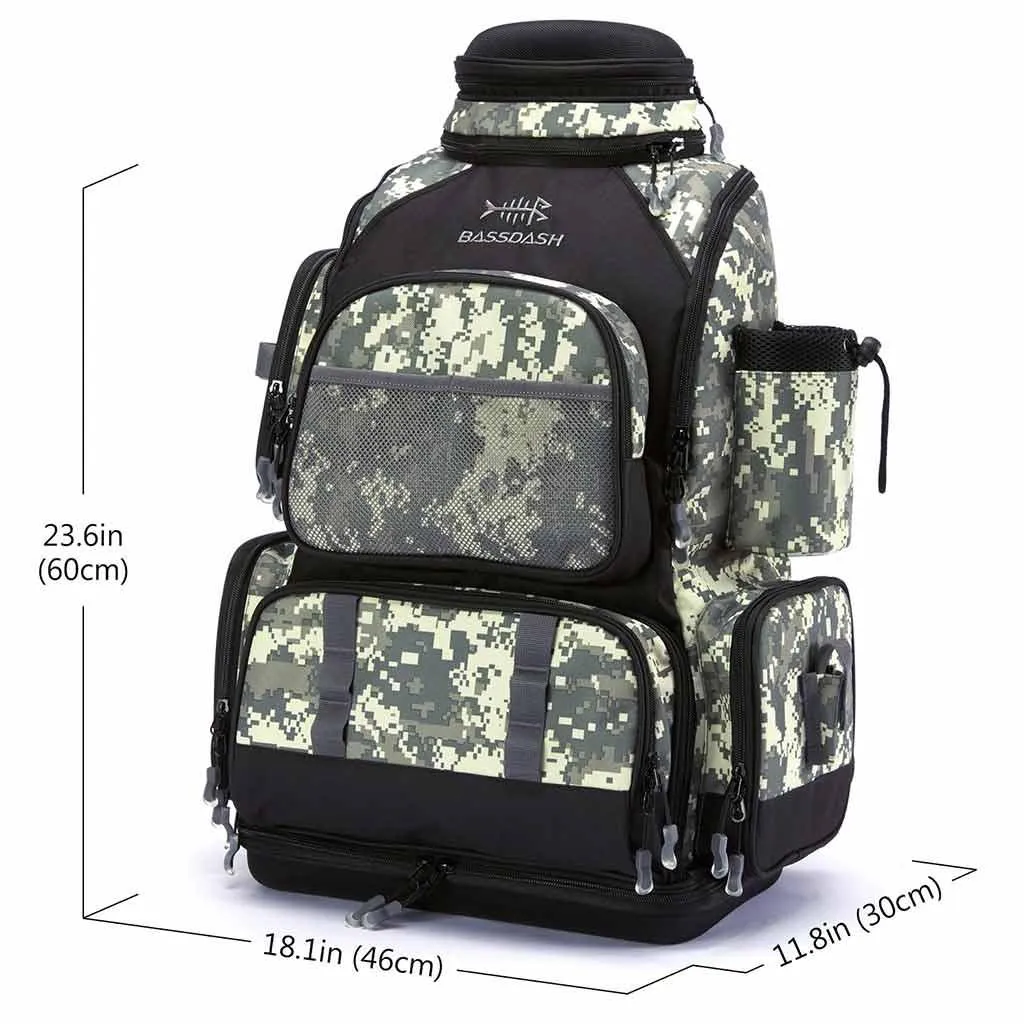 Water Resistant Fishing Tackle Backpack [3670] Tactical Bag