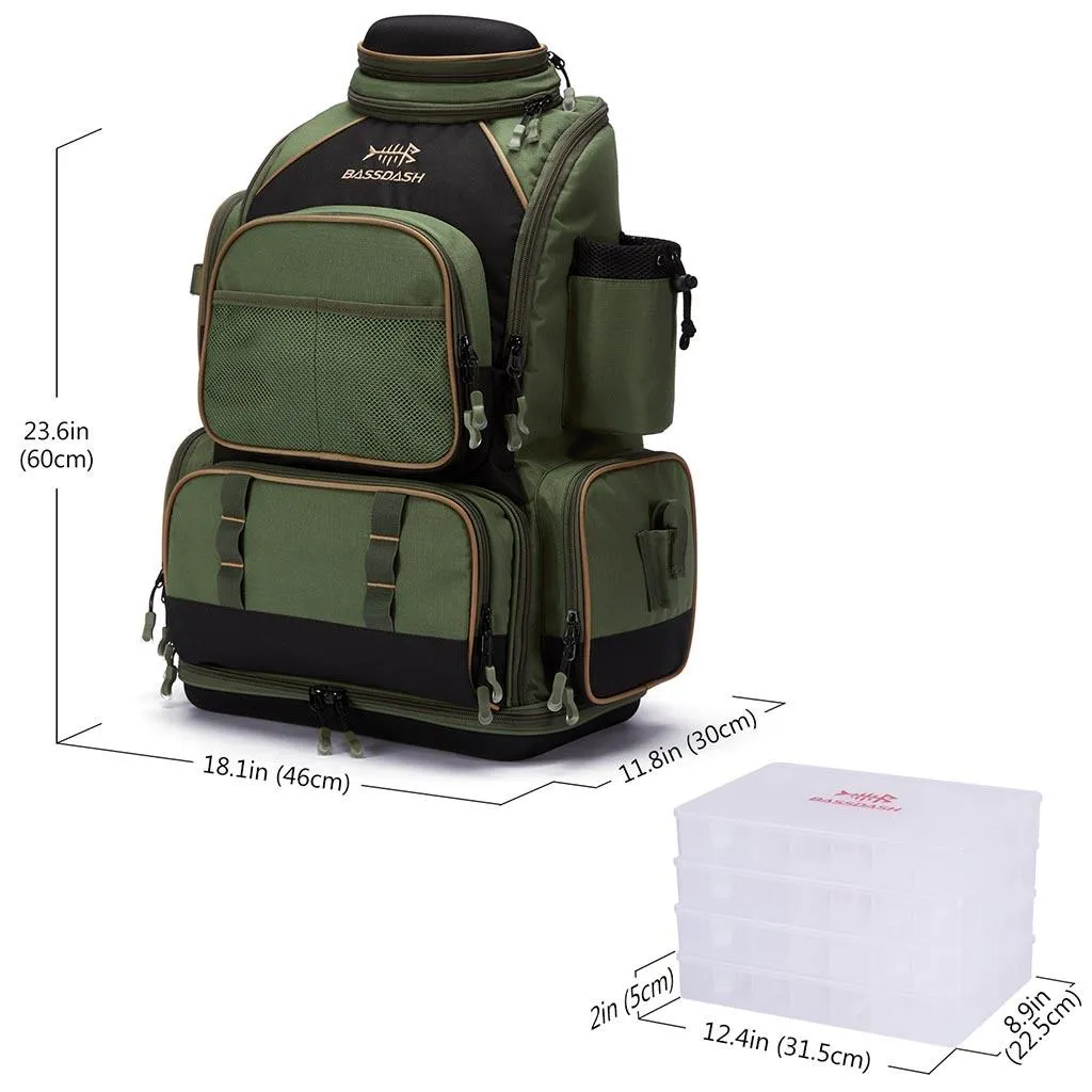 Water Resistant Fishing Tackle Backpack [3670] Tactical Bag