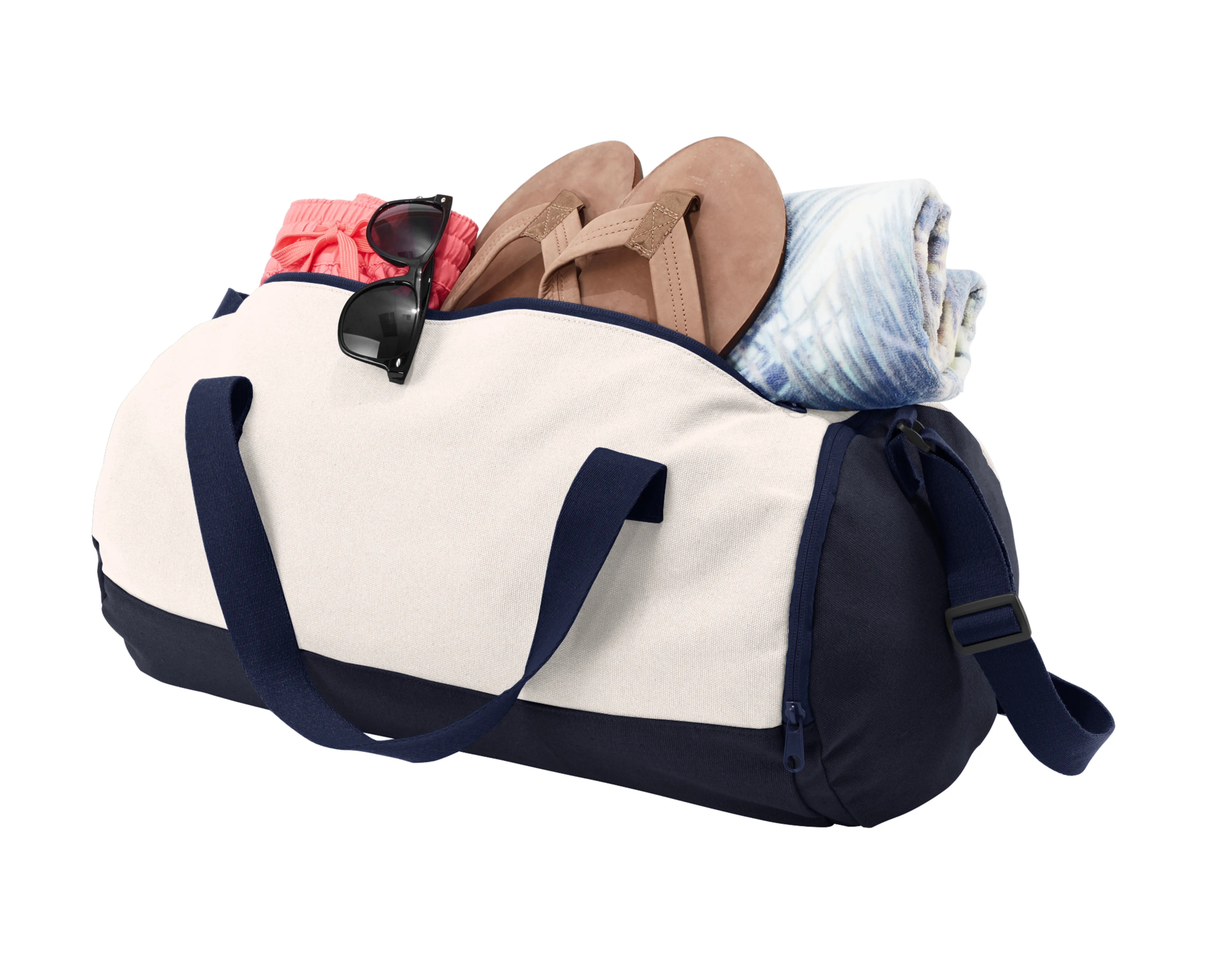 Weekender Cotton Canvas Barrel Duffel