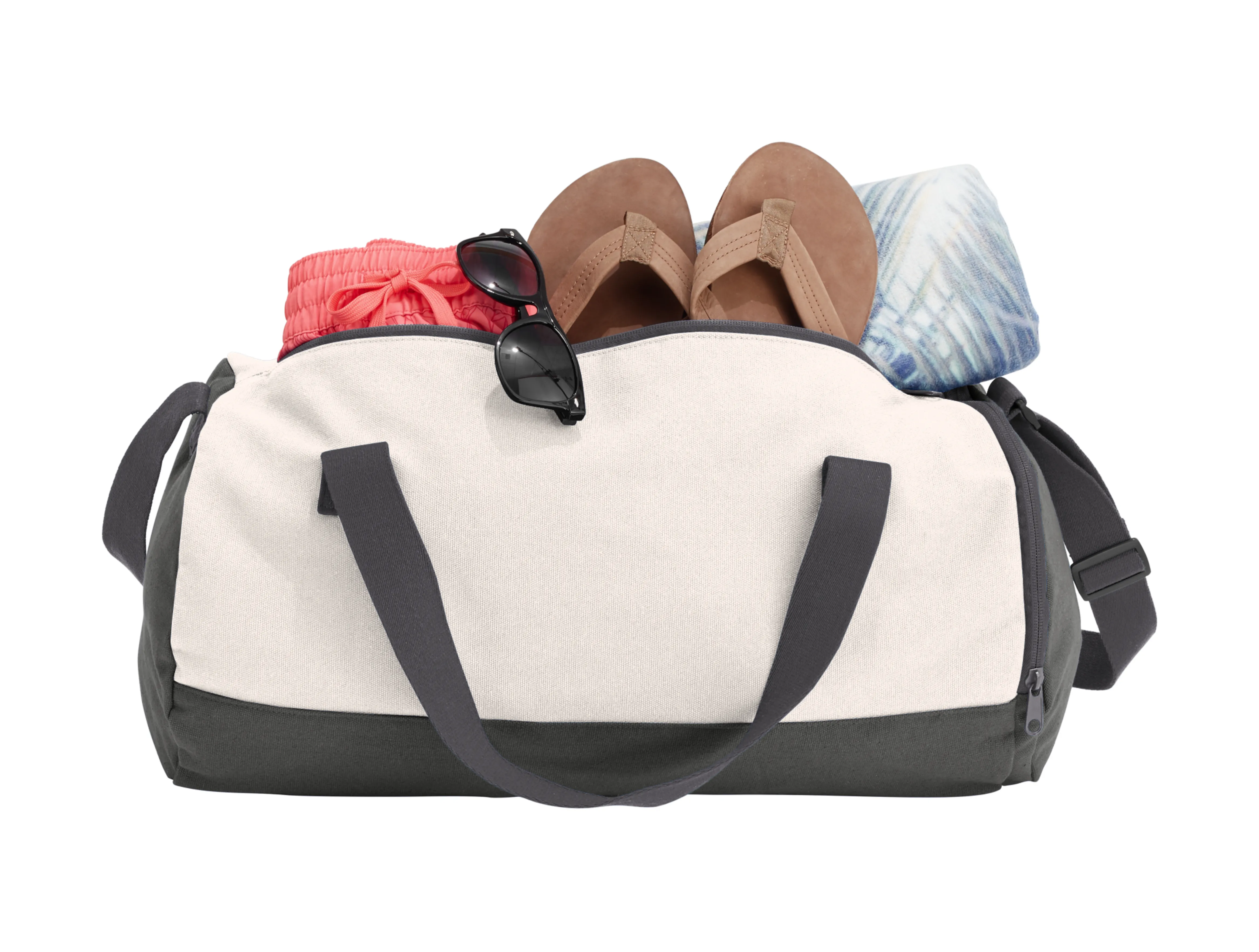 Weekender Cotton Canvas Barrel Duffel