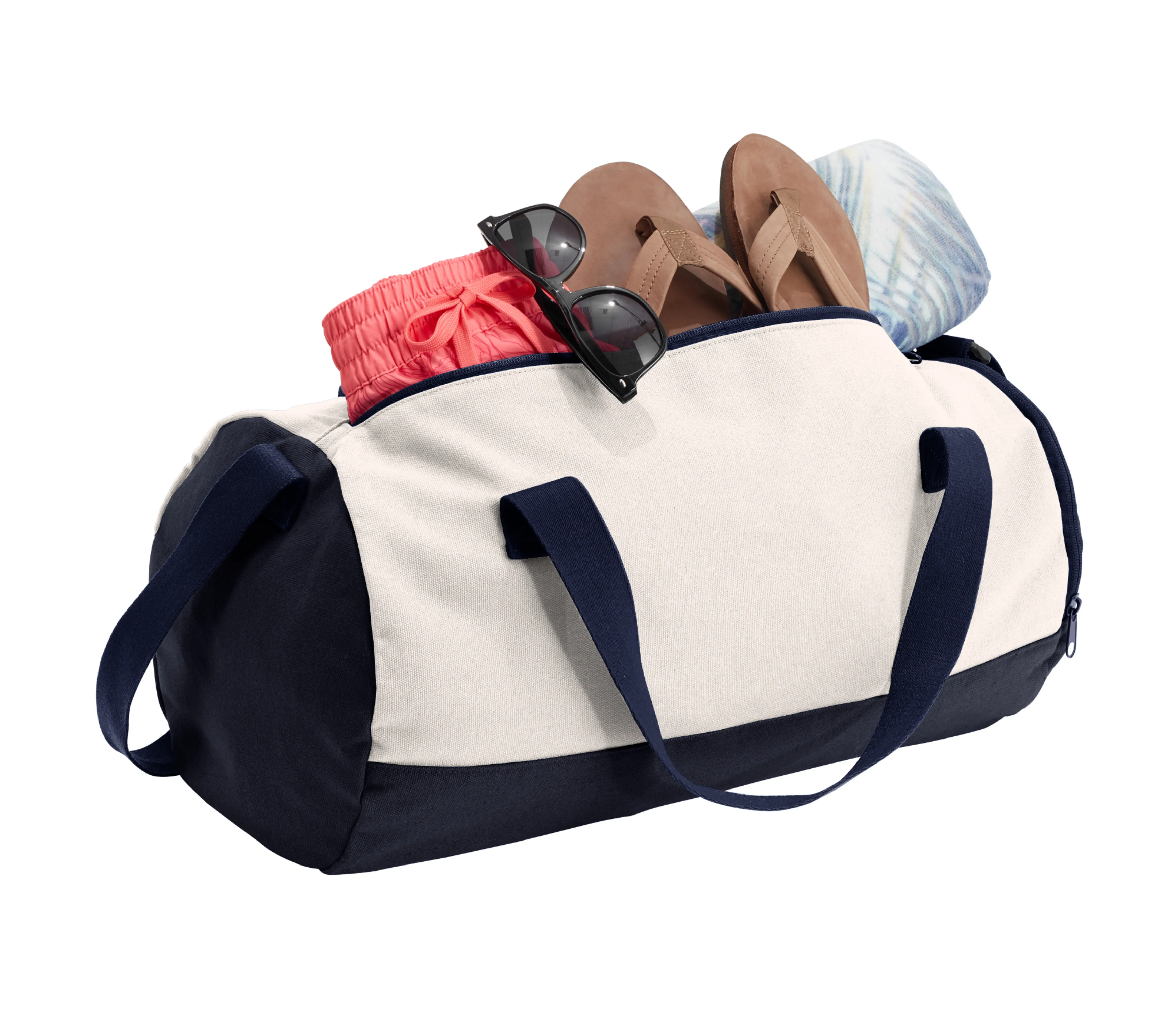 Weekender Cotton Canvas Barrel Duffel