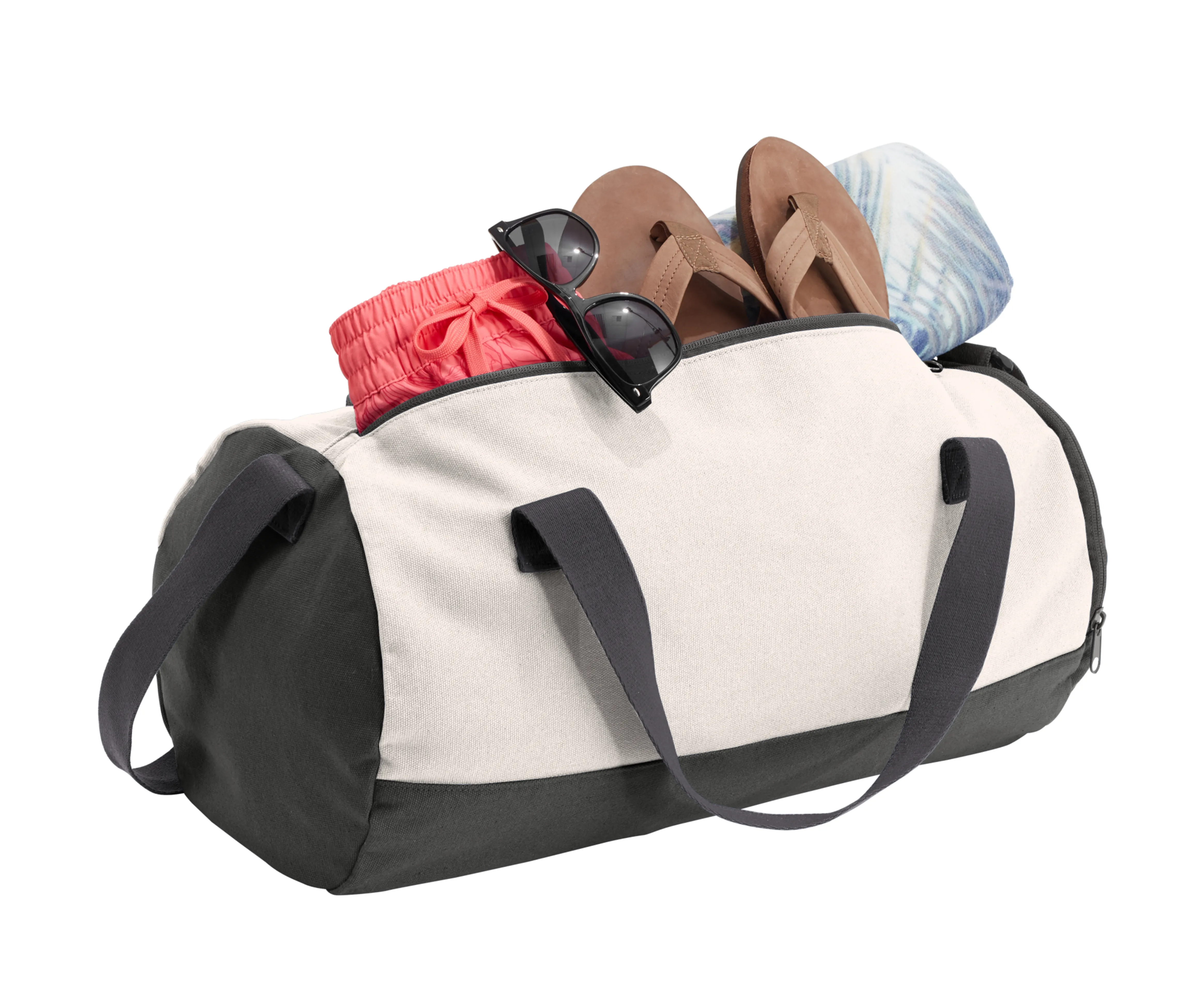 Weekender Cotton Canvas Barrel Duffel