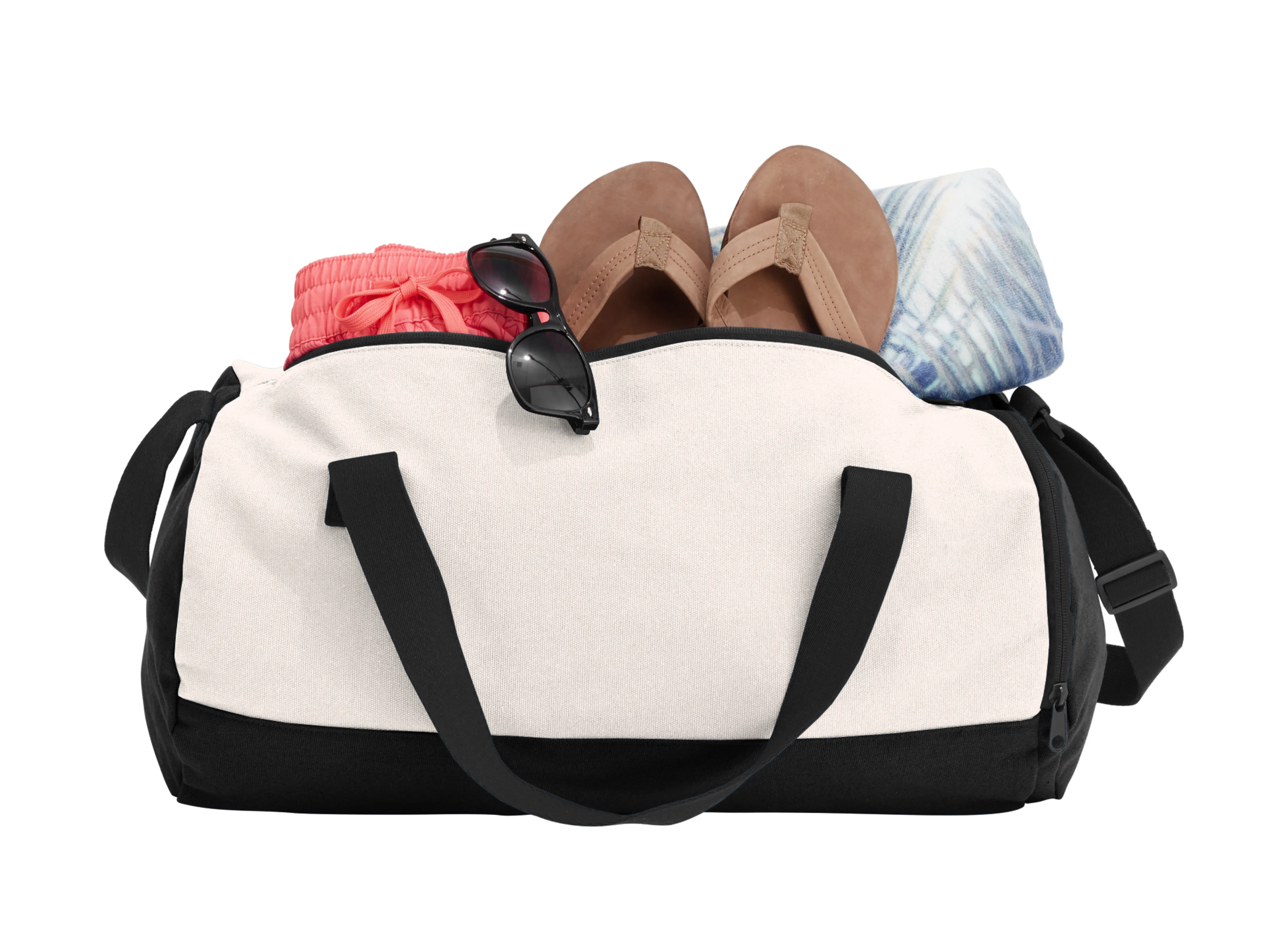 Weekender Cotton Canvas Barrel Duffel