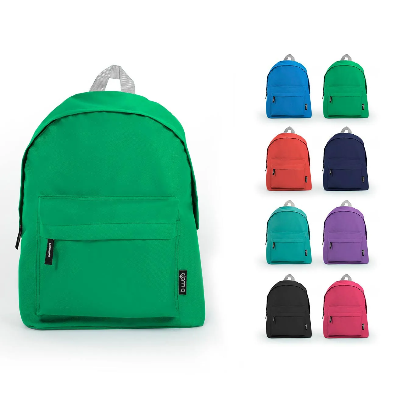 Wholesale 15" Asst Solid Color Economy Backpacks