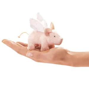 Winged Piglet Finger Puppet by Folkmanis 3yrs  Farm Animal Toys