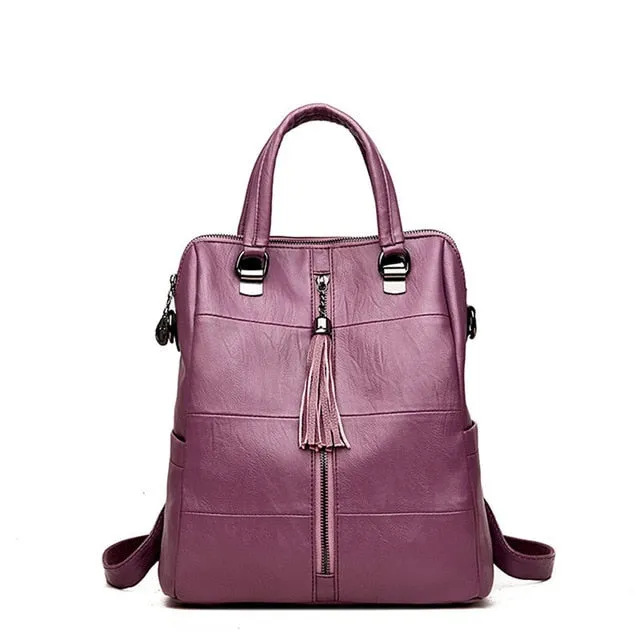 Women's Classic Leather Backpacks