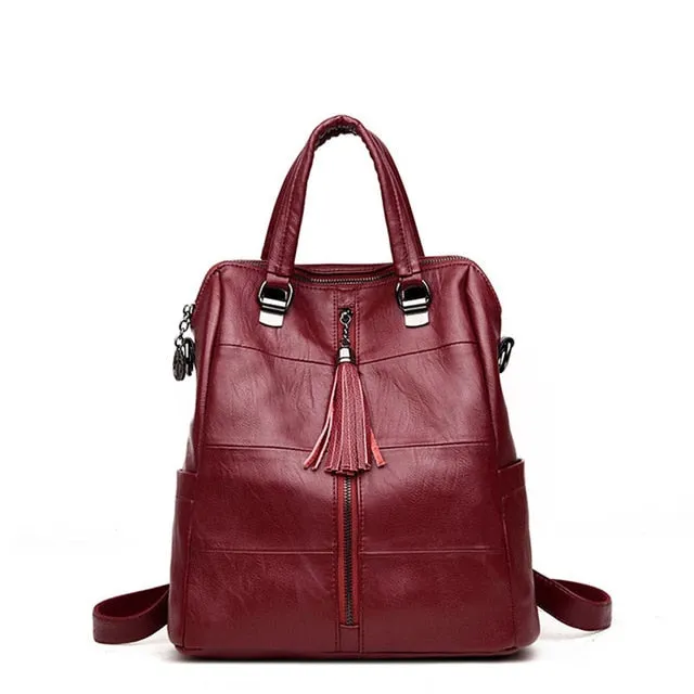 Women's Classic Leather Backpacks