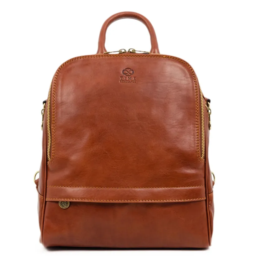 Womens Leather Backpack Convertible Bag - Regeneration