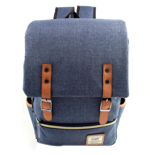 women's vintage canvas travel backpack