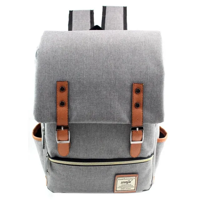 women's vintage canvas travel backpack