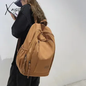 Xajzpa - Women Canvas Backpacks Large Men Girls Travel Laptop Travel Vintage School Bags For Teenager Boys Backbag Mochila Rucksack