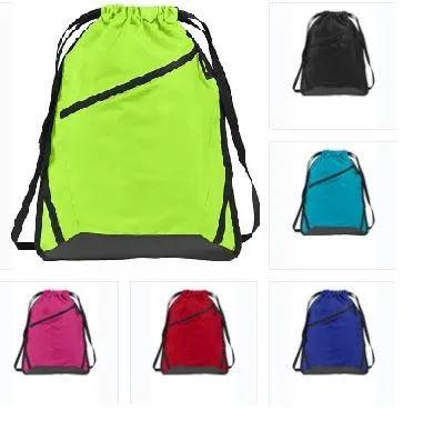 Zip-It Drawstring Backpack with Adjustable Straps